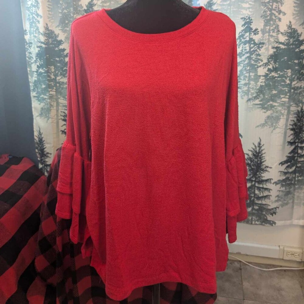 Seven 7 Red Ladies Blouse